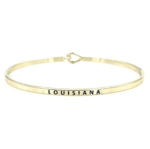 NWOT Louisiana stamped bangle bracelet